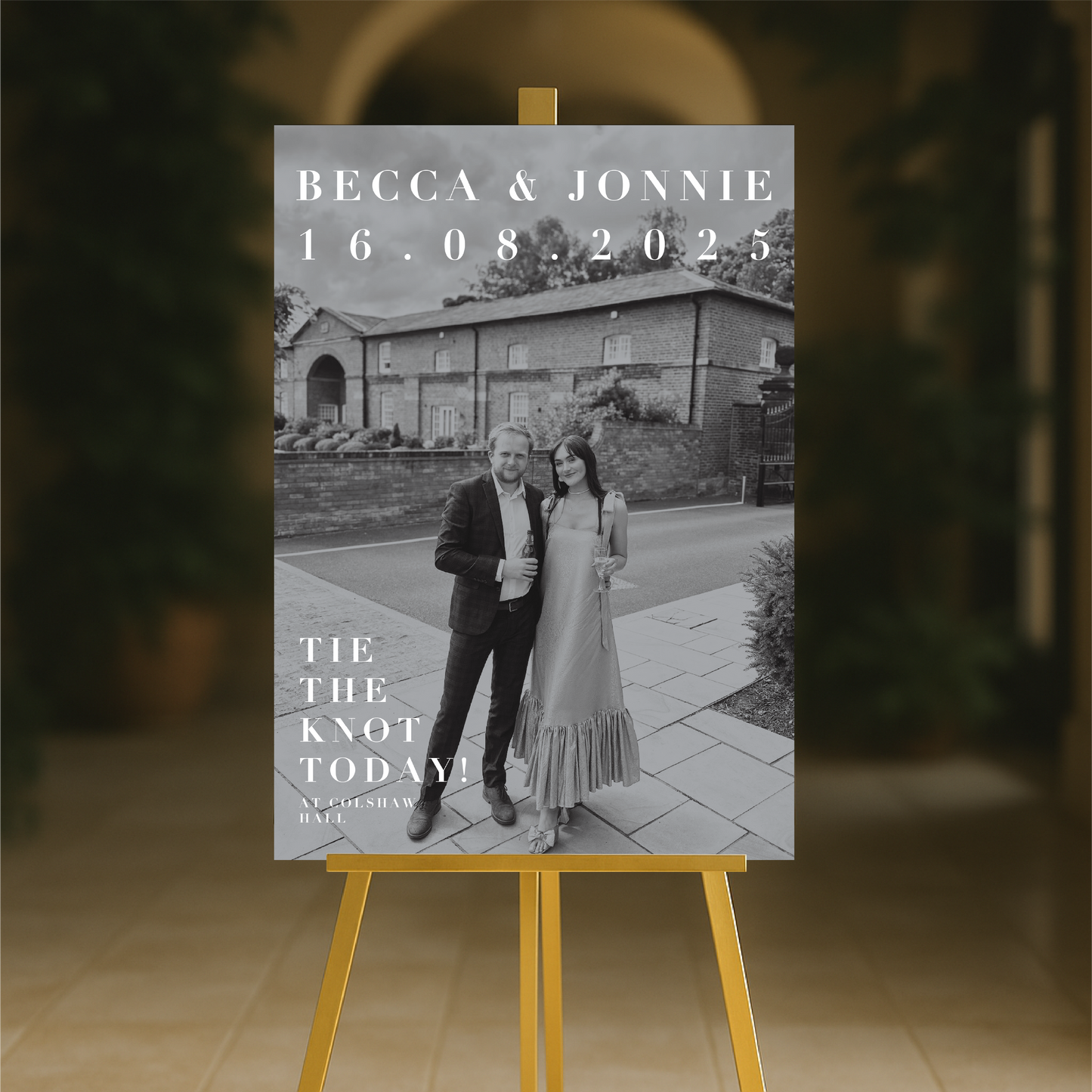 Editorial Aesthetic Wedding Photograph Welcome Sign – Wedding Sign, Custom Sign, Luxury Sign, Wedding details, Trending – Made to order & designed in the UK