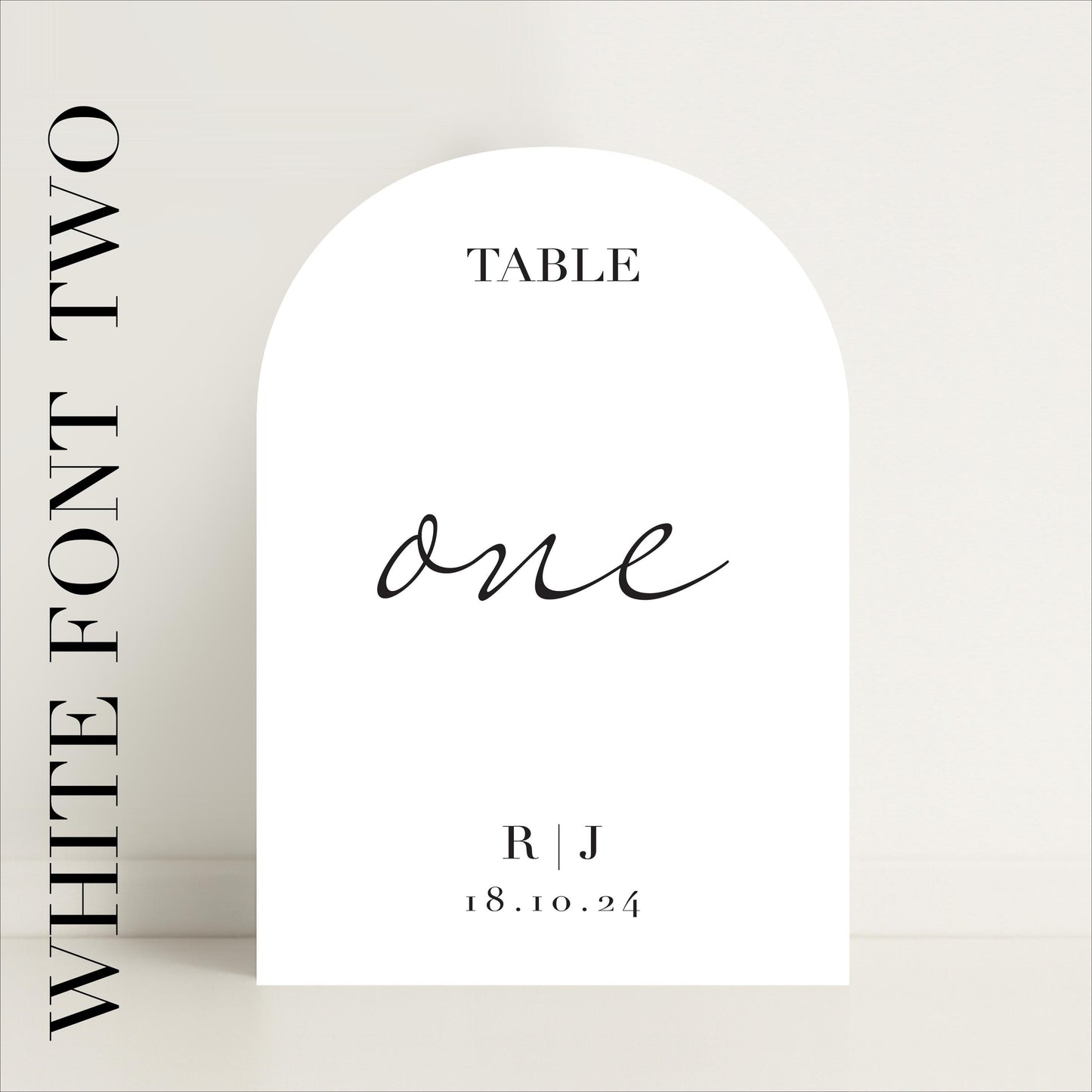 Minimalist Arched Table Numbers Wedding Sign: Print at Home Digital Download – Luxury Signs, Wedding Signs, Custom Sign, Personalised – Designed in the UK