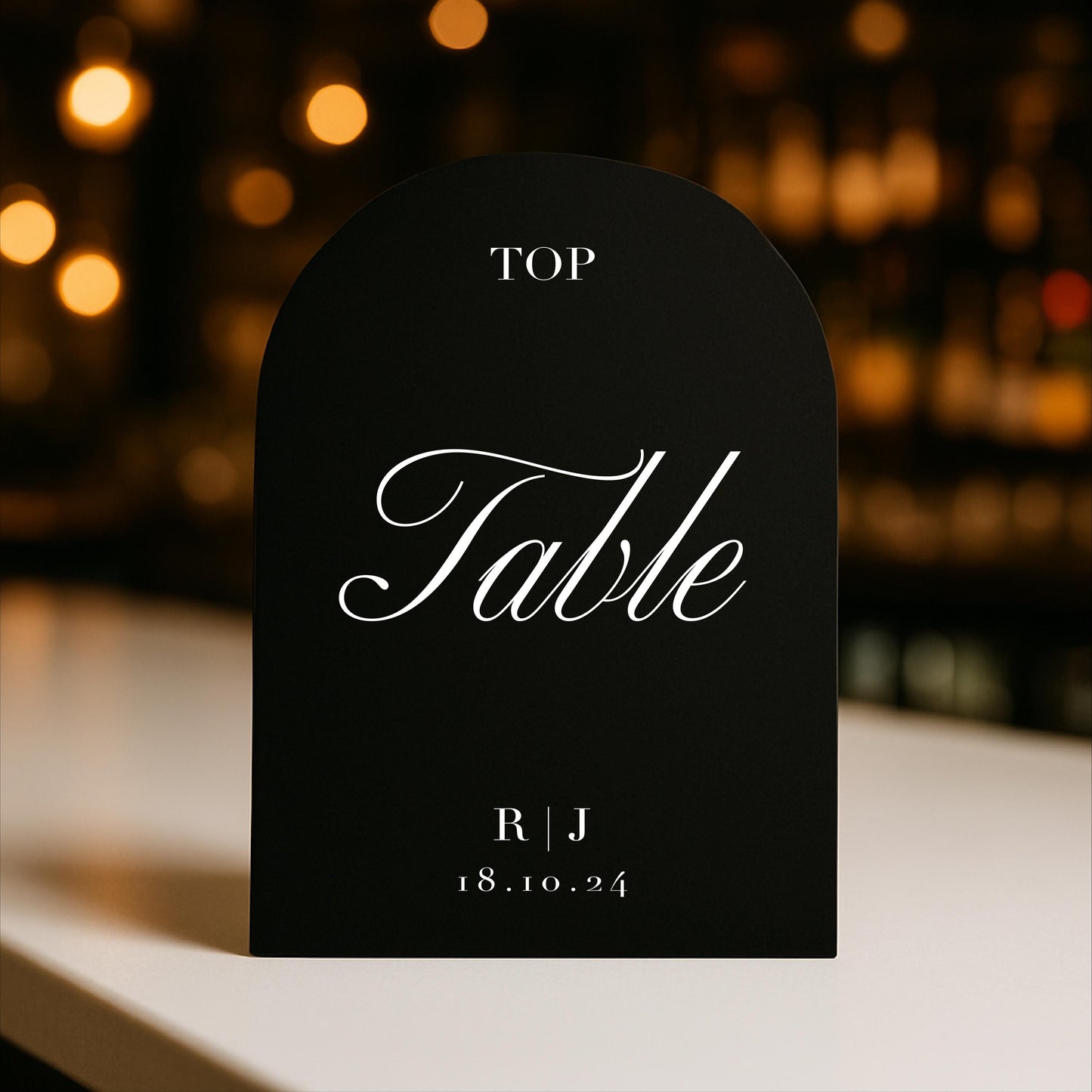 Minimalist Arched Table Numbers Wedding Sign: Print at Home Digital Download – Luxury Signs, Wedding Signs, Custom Sign, Personalised – Designed in the UK