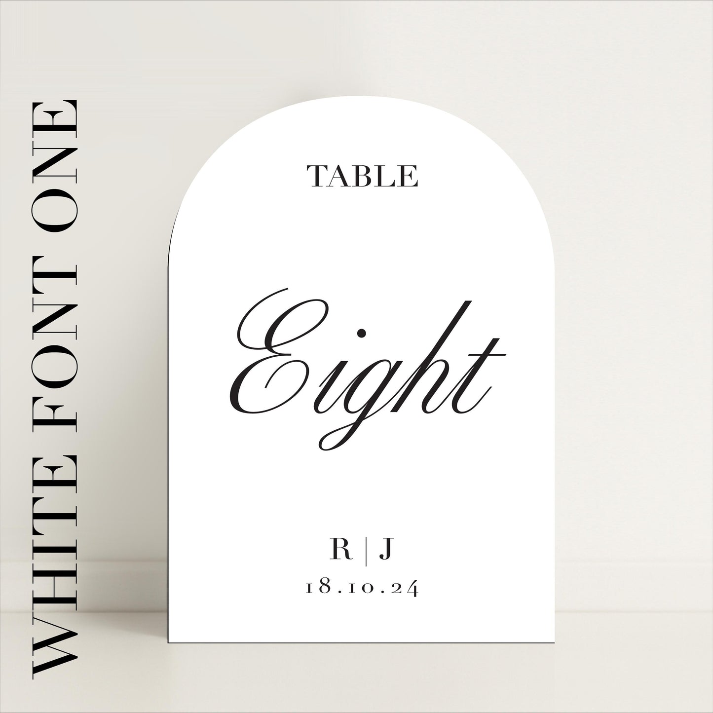 Minimalist Arched Table Numbers Wedding Sign: Print at Home Digital Download – Luxury Signs, Wedding Signs, Custom Sign, Personalised – Designed in the UK
