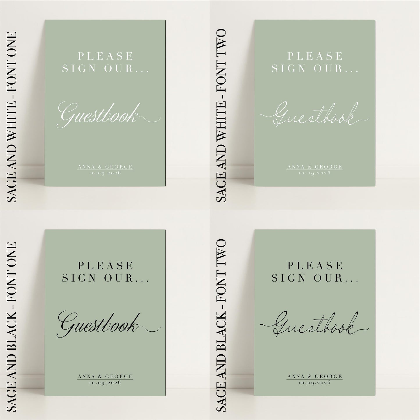 Minimalist Guestbook Wedding Sign – Wedding Sign, Custom Sign, Luxury Sign, Wedding details – Made to order & designed in the UK