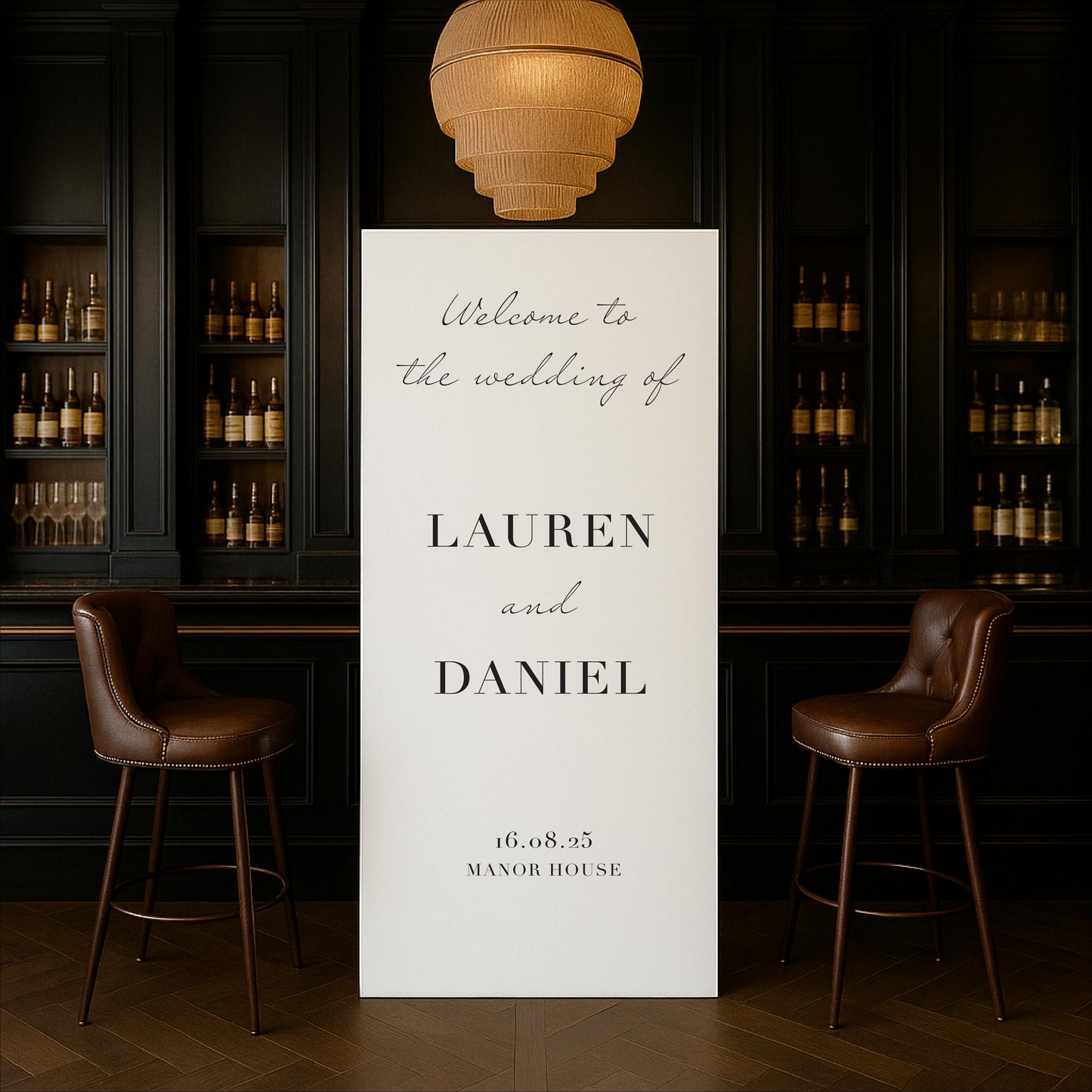 Minimalist Wedding Welcome Sign – Wedding Sign, Custom Sign, Luxury Sign, Wedding details, Trending – Made to order & designed in the UK