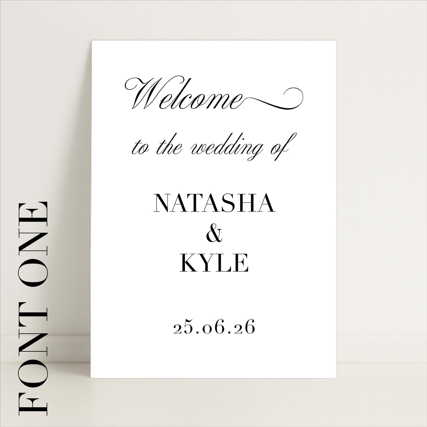 Minimalist Wedding Welcome Sign – Wedding Sign, Custom Sign, Luxury Sign, Wedding details, Trending – Made to order & designed in the UK