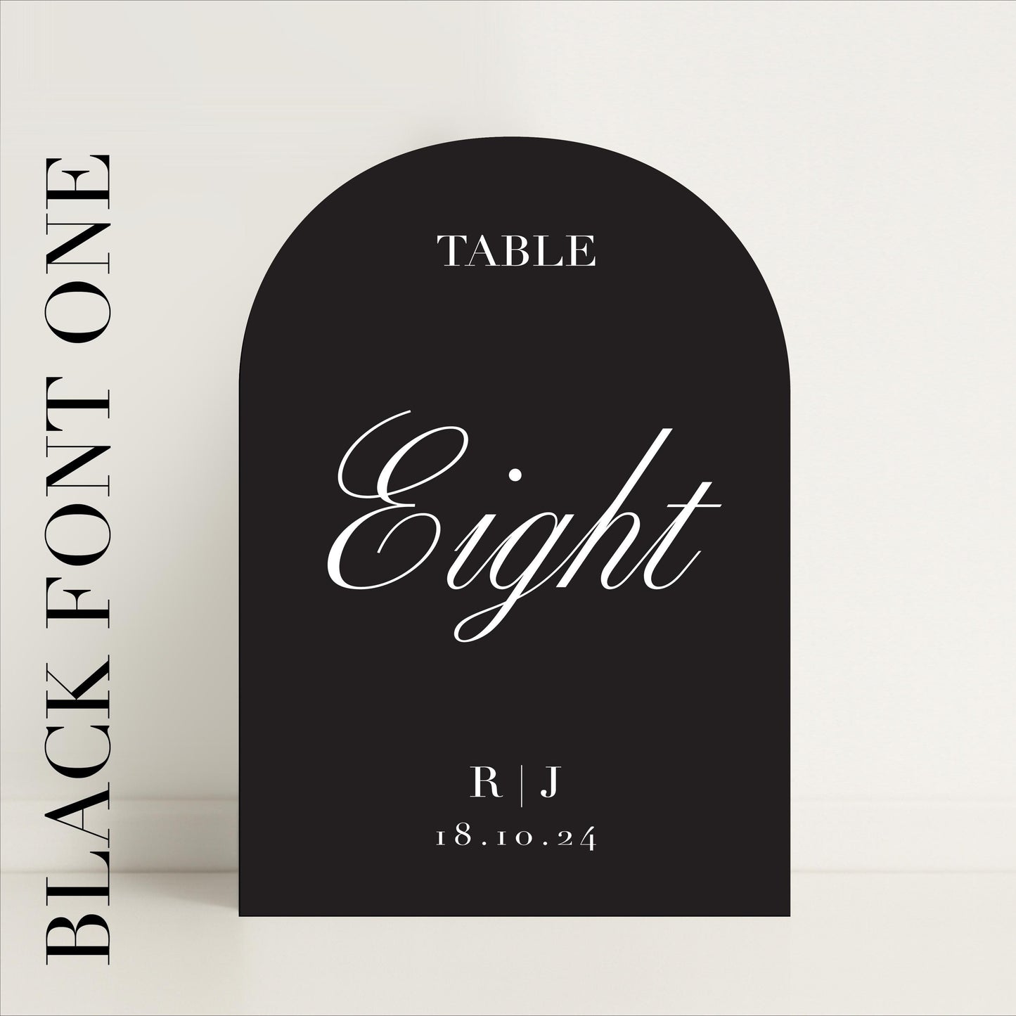 Minimalist Arched Table Numbers Wedding Sign: Print at Home Digital Download – Luxury Signs, Wedding Signs, Custom Sign, Personalised – Designed in the UK