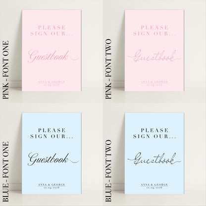 Minimalist Guestbook Wedding Sign – Wedding Sign, Custom Sign, Luxury Sign, Wedding details – Made to order & designed in the UK