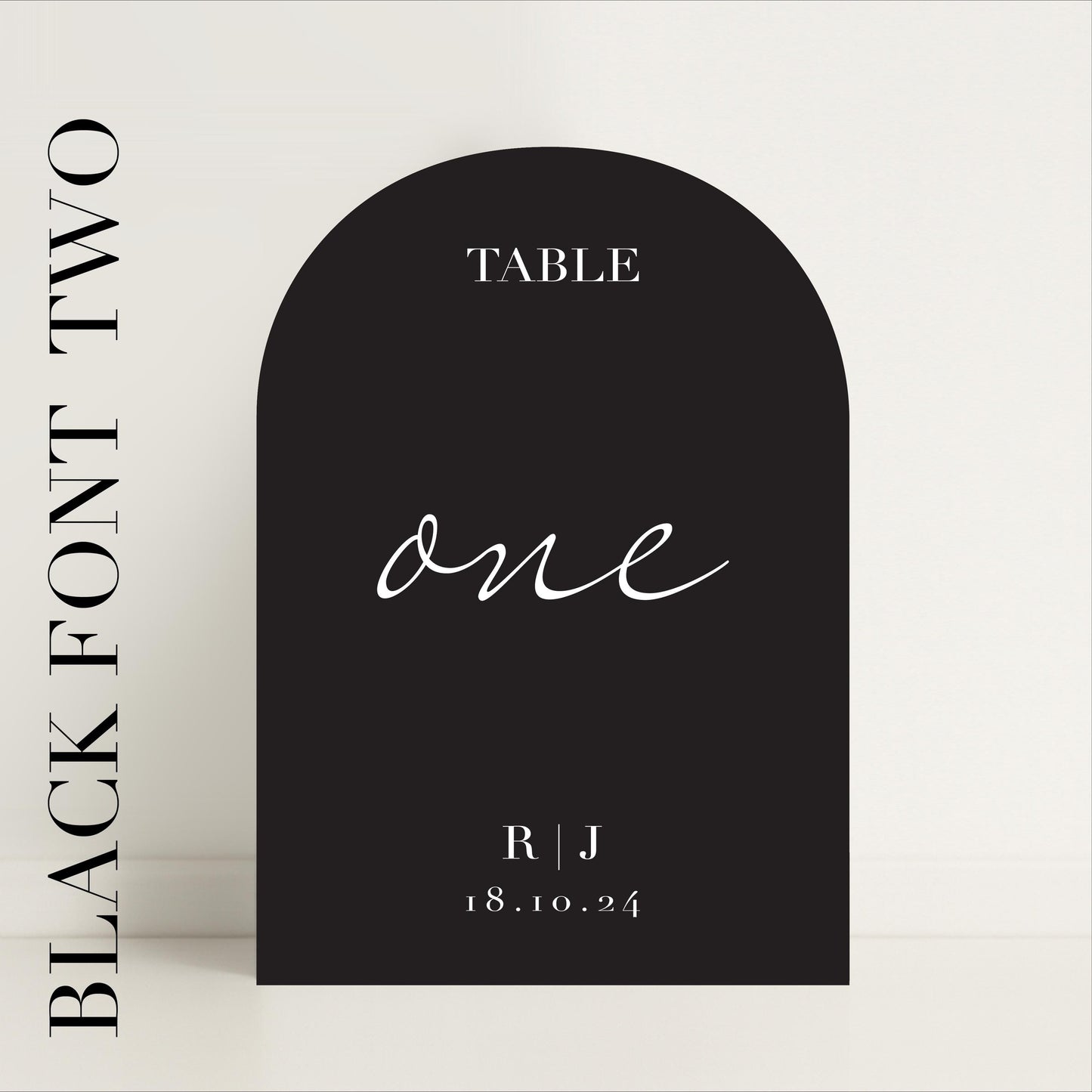 Minimalist Arched Table Numbers Wedding Sign – Luxury Signs, Wedding Signs, Custom Sign, Personalised – Made to order & designed in the UK