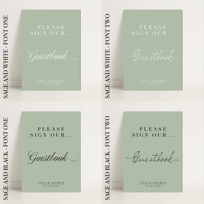 Minimalist Guestbook Wedding Sign – Wedding Sign, Custom Sign, Luxury Sign, Wedding details – Made to order & designed in the UK